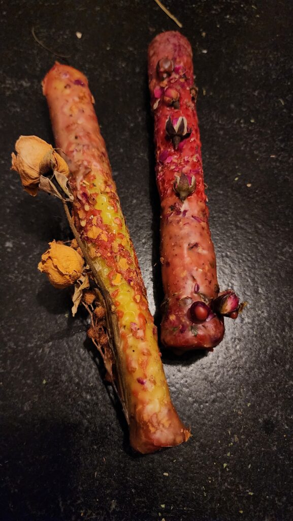 Hand-crafted Slavic mythical candle