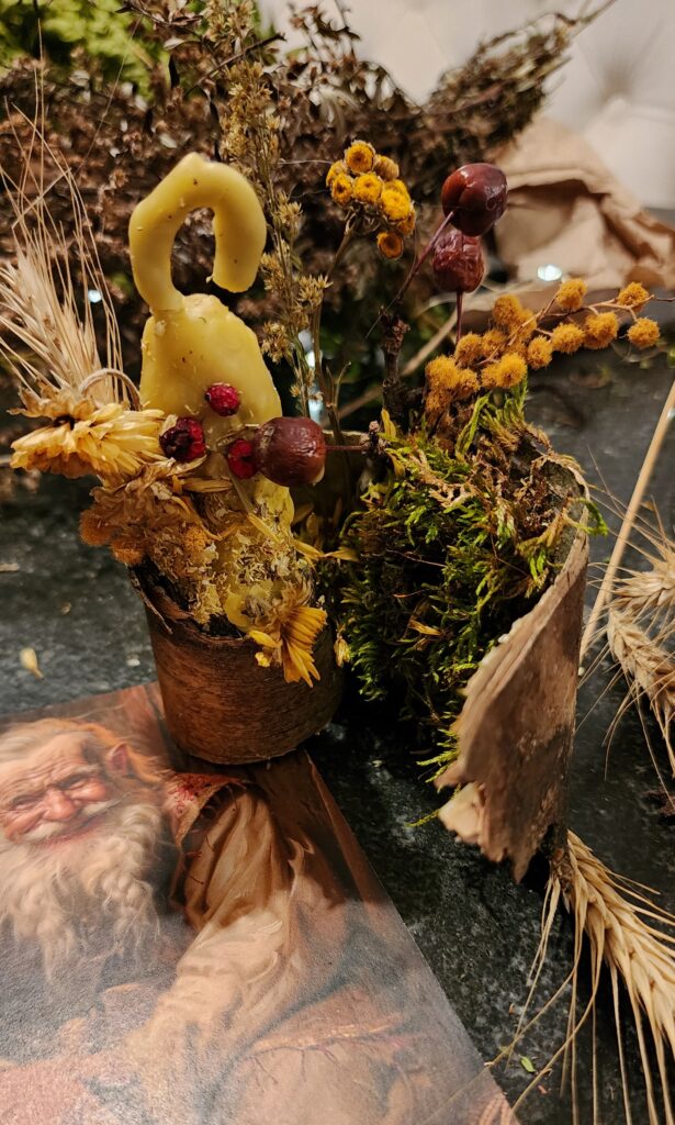 Hand-crafted Slavic mythical candle