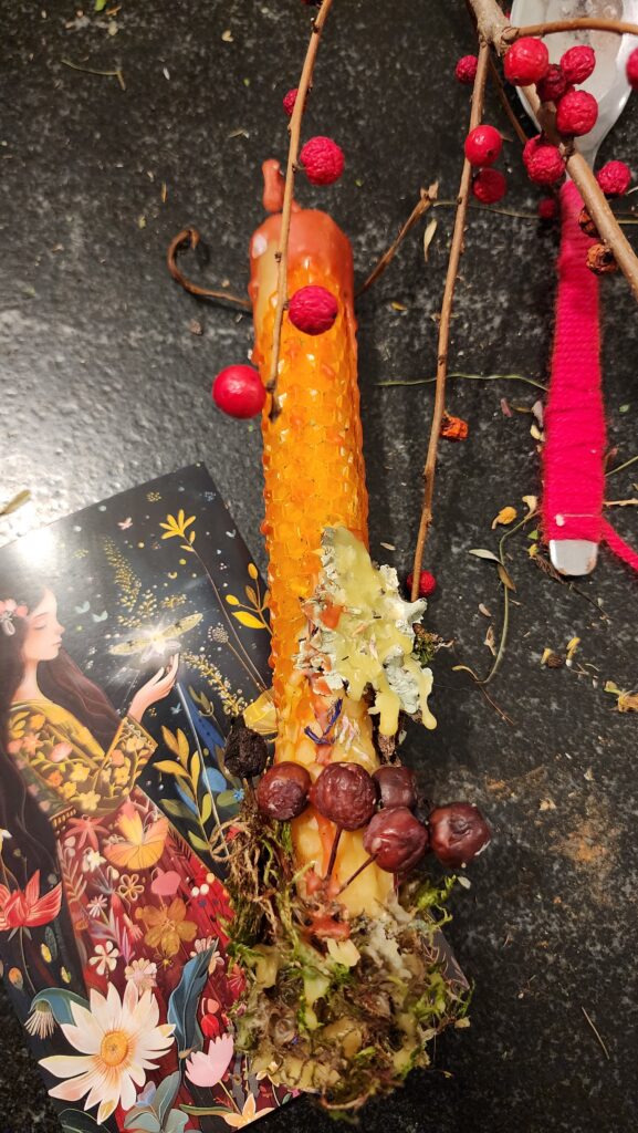 Hand-crafted Slavic mythical candle