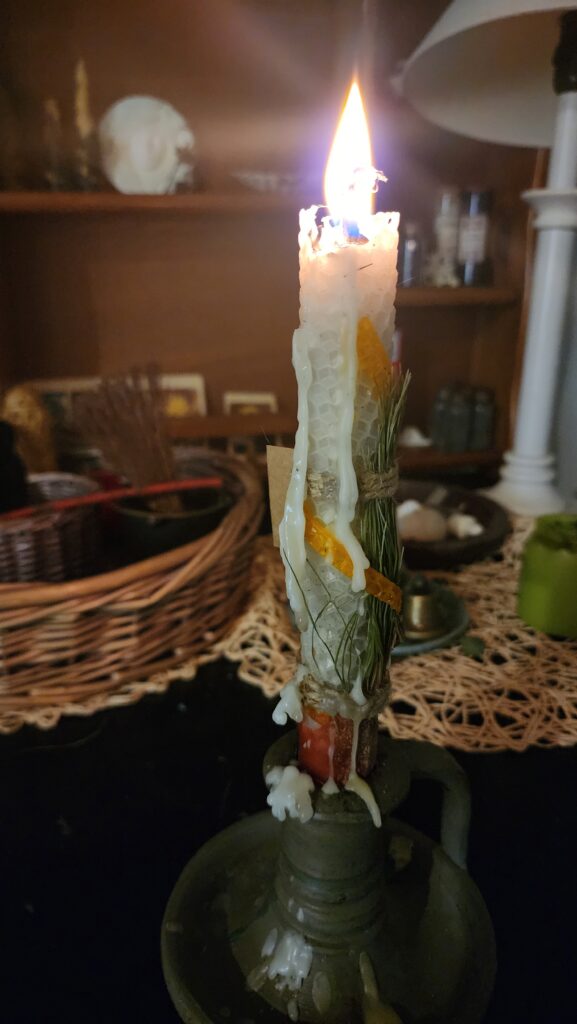 Hand-crafted Slavic mythical candle