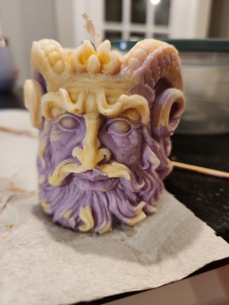 Hand-crafted Slavic mythical candle